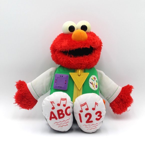Elmo Plush 14" ABC 123 Shapes Ready for School Talking Singing Talking WORKS - Picture 1 of 13